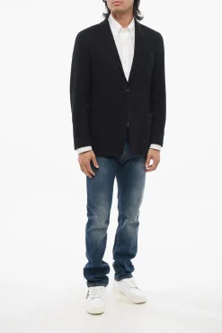 Blazer in Cotone con Tasche a Filo></noscript>Nino Danieli Fashion