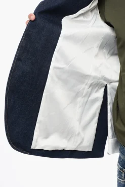 Hot Blazer in Denim CATEN BROS con Cuciture a Vista Uomo Giacche
