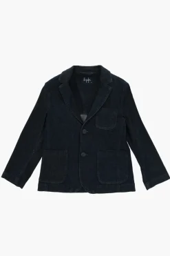Blazer in Denim con Tasche a Toppa>il gufo Discount