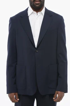 Blazer in Fresco di Lana con Tasche a Toppa>Lanvin Online