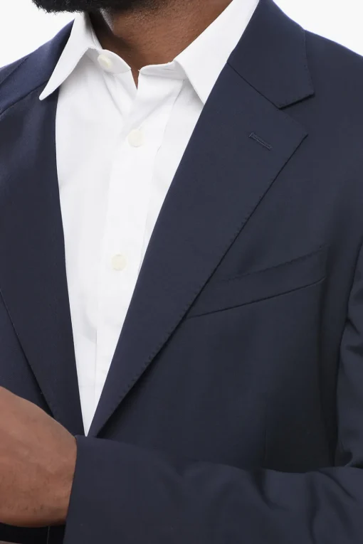 Blazer in Fresco di Lana con Tasche a Toppa>Lanvin Online