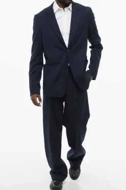 Blazer in Fresco di Lana con Tasche a Toppa></noscript>Lanvin Online
