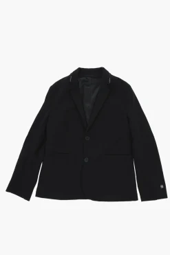 Discount Blazer In Jersey a 2 Bottoni con Banda Logata Laterale Bambino Abbigliamento