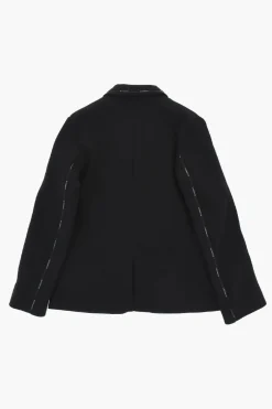 Discount Blazer In Jersey a 2 Bottoni con Banda Logata Laterale Bambino Abbigliamento