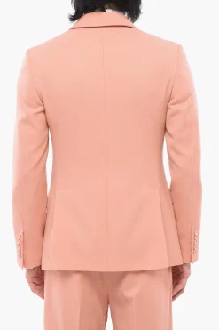 Clearance Blazer in Lana con Colletto Button-down Uomo Giacche