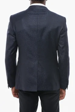 Best Blazer in Lana Jacquard Motivo Paisley con Rever in Satin Uomo Giacche