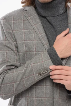 Blazer In Lana Monopetto A Quadri></noscript>Nino Danieli Fashion