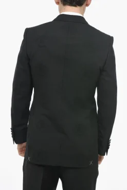 Online Blazer in Lana Ricamato con Revers a Lancia Uomo Giacche