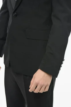 Online Blazer in Lana Ricamato con Revers a Lancia Uomo Giacche