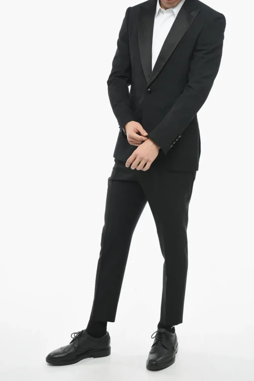 Online Blazer in Lana Ricamato con Revers a Lancia Uomo Giacche