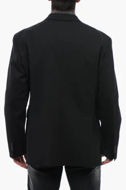 Online Blazer in Lana Stretch con Tasche Utility Uomo Giacche