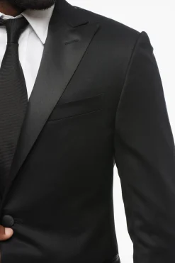 Blazer In Lana Vergine ACADEY CERIMONIA Con Revers A Lancia></noscript>Corneliani New