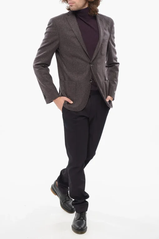 Blazer in Lana Vergine con Tasche a Toppa>Nino Danieli Discount
