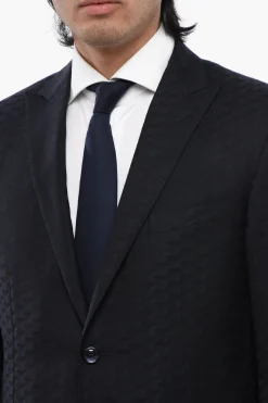 Blazer in Lana Vergine Jacquard con Rever a Lancia></noscript>Corneliani Best