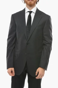 Blazer in Lana Vergine LEADER con Tasche ad Aletta>Corneliani Sale