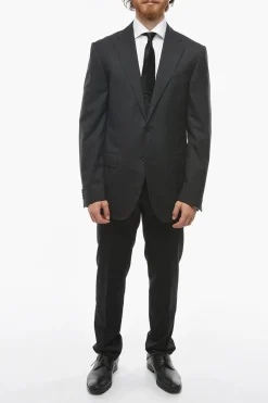 Blazer in Lana Vergine LEADER con Tasche ad Aletta></noscript>Corneliani Sale