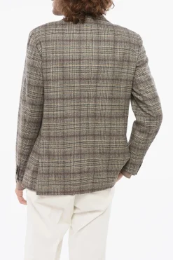 Discount Blazer In Lana Vergine Tartan Uomo Giacche