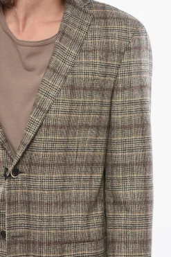 Discount Blazer In Lana Vergine Tartan Uomo Giacche