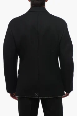 Clearance Blazer in Lana ZIP AROUND con Rever Classico Uomo Giacche