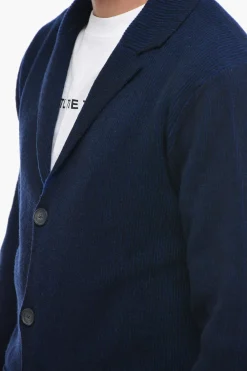 Online Blazer in Maglia con Tasche a Toppa Uomo Giacche