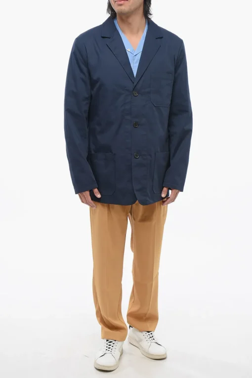Blazer in Misto Cotone con Tasche a Toppa>Viktor & Rolf Discount