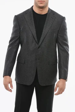 Blazer in Misto Lana con Tasche ad Aletta>Corneliani Discount