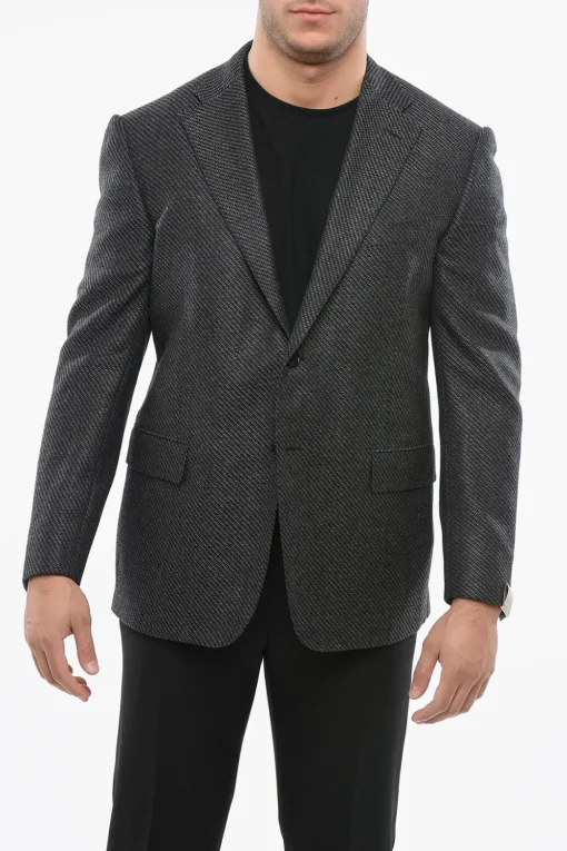 Blazer in Misto Lana con Tasche ad Aletta>Corneliani Discount