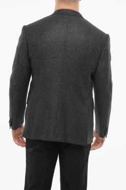 Blazer in Misto Lana con Tasche ad Aletta>Corneliani Discount
