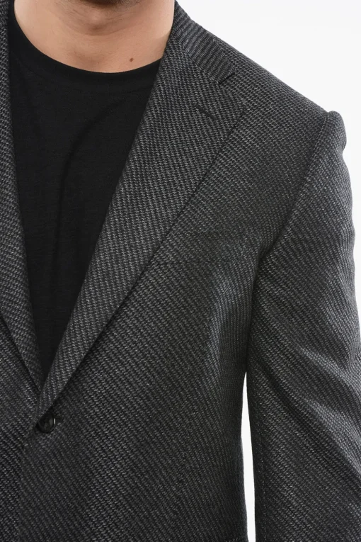 Blazer in Misto Lana con Tasche ad Aletta>Corneliani Discount