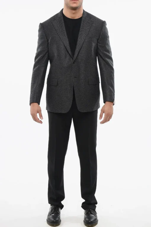 Blazer in Misto Lana con Tasche ad Aletta>Corneliani Discount