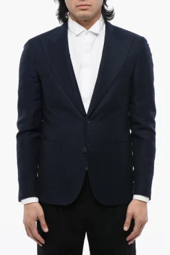 Blazer In Misto Lana Con Revers A Lancia>Abital Outlet