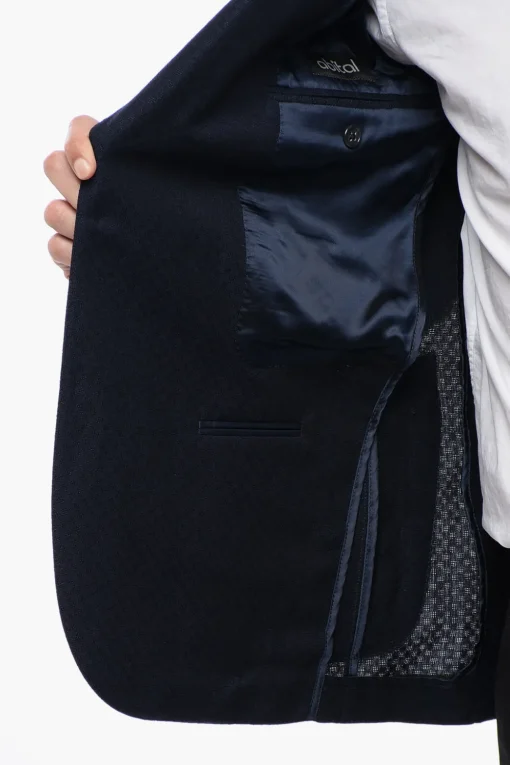 Blazer In Misto Lana Con Revers A Lancia>Abital Outlet