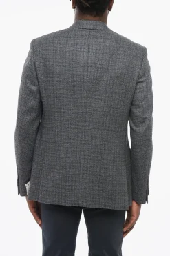 Discount Blazer in Misto Lana con Tasca ad Aletta Uomo Giacche