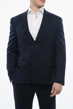 Clearance Blazer in Misto Lana Vergine SHIBORI con Design Jacquard Uomo Giacche