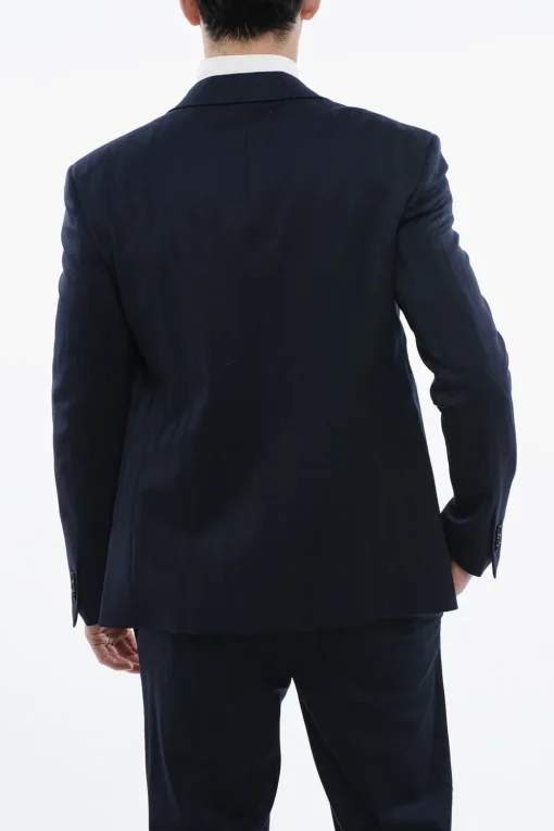 Clearance Blazer in Misto Lana Vergine SHIBORI con Design Jacquard Uomo Giacche