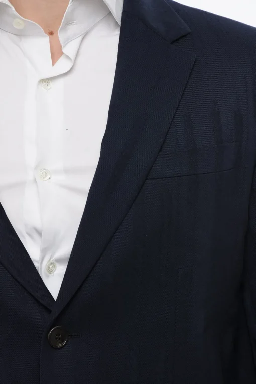 Clearance Blazer in Misto Lana Vergine SHIBORI con Design Jacquard Uomo Giacche