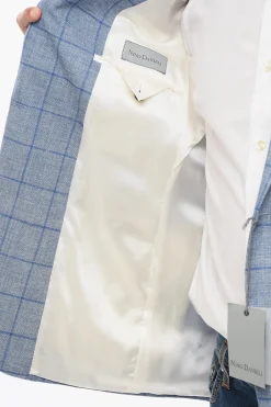 Blazer In Misto Lino A Quadri Monopetto></noscript>Nino Danieli Discount