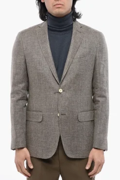 Blazer In Misto Lino Con Tasche Ad Aletta>Nino Danieli Outlet