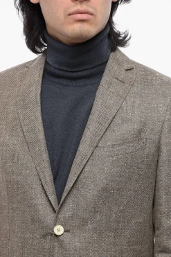 Blazer In Misto Lino Con Tasche Ad Aletta></noscript>Nino Danieli Outlet