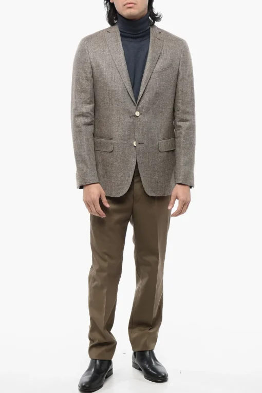 Blazer In Misto Lino Con Tasche Ad Aletta>Nino Danieli Outlet