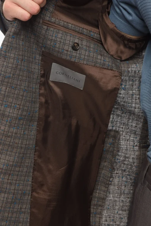 Online Blazer in Misto Lino GATE con Motivo Fil a Fil Uomo Giacche