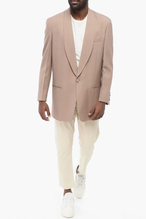Blazer in Misto Mohair con Rever a Scialle>Gucci Best