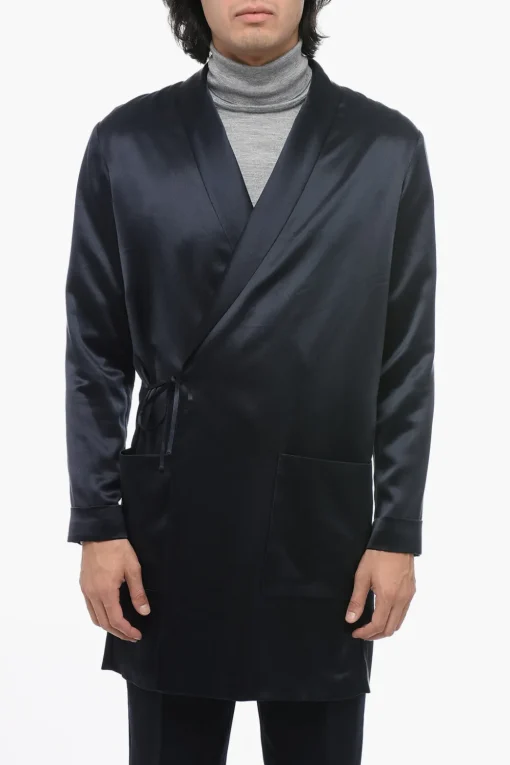 Blazer In Seta A Portafoglio>Saint Laurent Discount