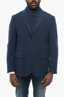 Blazer in Tessuto Testurizzato con Doppio Colletto Removibile>Nino Danieli Outlet