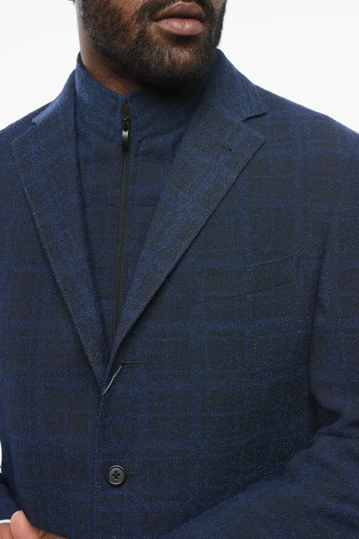 Blazer in Tessuto Testurizzato con Doppio Colletto Removibile>Nino Danieli Outlet