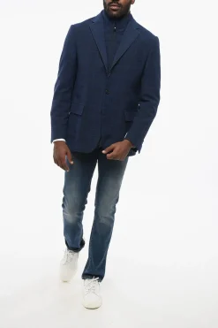 Blazer in Tessuto Testurizzato con Doppio Colletto Removibile></noscript>Nino Danieli Outlet