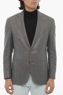 Blazer LEADER Semifoderato con Fantasia a Quadri>Corneliani Sale