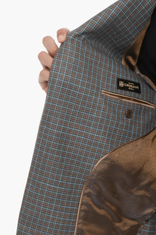 Blazer LEADER Semifoderato con Fantasia a Quadri>Corneliani Sale
