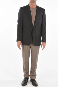 Best Blazer MANTUA in Lana Vergine Extrafine con Revers a Lancia e Tasche a Filo Uomo Giacche