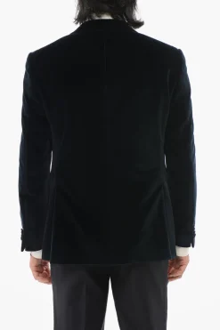 Blazer Monopetto ACADEMY CERIMONIA In Velluto Con Revers In Satin A Lancia>Corneliani Hot